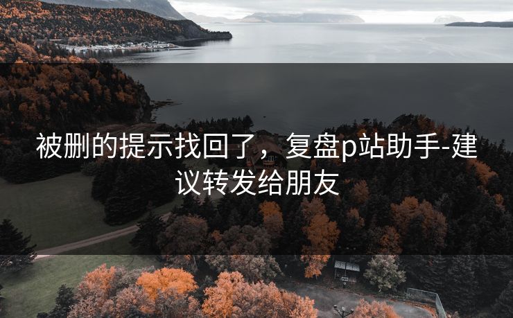 被删的提示找回了，复盘p站助手-建议转发给朋友